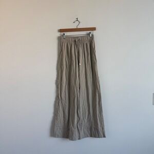Zara Wide Leg Linen Blend Pants Size Small